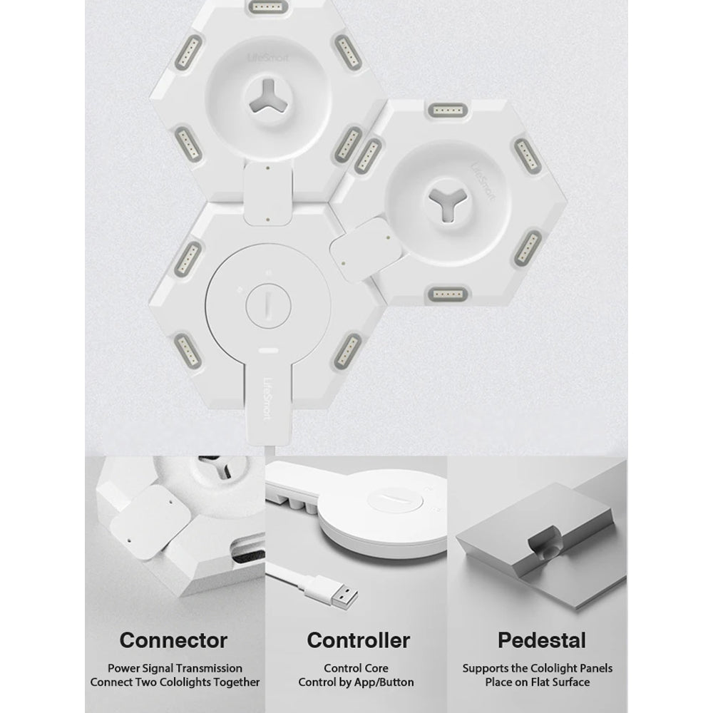 Lifesmart Cololight Pro - 6 Pack Starter Kit with Stone Base Lifesmart Cololight Pro - 6 Pack Starter Kit with Stone Base
